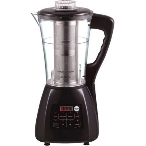 Newlux Batidora de Vaso Negro Programable, 1.7L, 5 Vel
