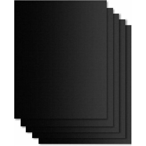 Set de 5 Tapis de Cuisson Tapis BBQ Barbecue Plaque Feuille de Cuisson Four 40 33cm pour Barbecue gaz Charbon électrique 100 Anti-adhérent, (1/5)