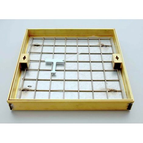 Couvercle à carreler en laiton - Carodek BMS - ROSCO -   30 x 30 cm