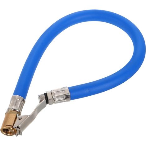 Tuyau De Gonflage De Pneu En Cuivre Et Plastique Bleu 37Cm Avec Manchon Verrouillant Pour Voiture Accessoire De Réparation Et Contrôle De Pression Précis (1/5)