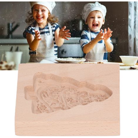 Emporte-pièces en bois de hêtre, moules à biscuits en bois, sapin de Noël (1/5)