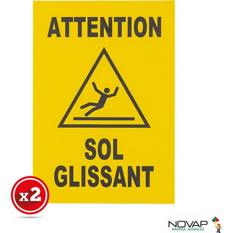 Lot de 2 plaques modulable jaune - Sol glissant - 4280271 (1/4)