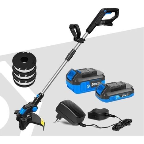 Tondeuse à Gazon électrique 20V Tondeuse à Gazon sans Fil 12in Coupe-chaîne à dégagement Automatique élagage Outils de Jardin Batterie Li-ION (Color : 20V-Coil-Set5, Size : W) (1/4)