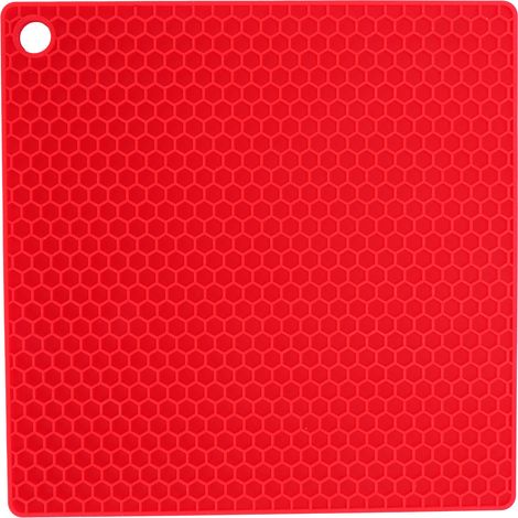 Tapis en Silicone Alimentaire Épais pour Four à Micro-ondes, Anti-Brûlure et Isolation Thermique (Rouge) (1/5)