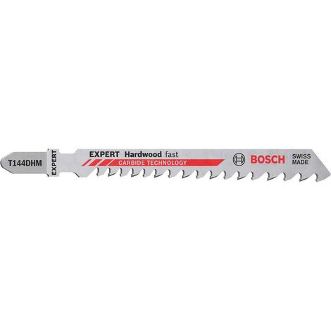Lame de scie sauteuse EXPERT Hardwood Fast T144DHM Bosch, 10 pièces - 2608901816 (1/5)