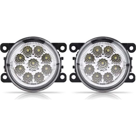 Ulisem Nebelscheinwerfer Ranger, Nebelscheinwerfer Ranger, Runde Tagfahrlichter, Fendinebbia+Smart+450, Fiat LED-Tagfahrlichter Drl Auto-Nebelscheinwerfer, Nebelscheinwerfer, 9 LED-Auto-Front-Rund-Neb (1/3)