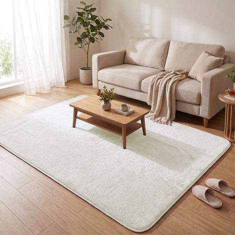 Vounot – Tapis shaggy antidérapant 160x230cm – Ultra doux 10mm – Sous-tapis PVC inclus – Lavable en machine à 30°C – Certifié OEKO-TEX
