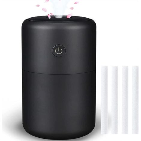 SABIR Mini Humidifier Aroma Diffuser 230 ml Portable USB Humidifier Waterless Auto-Off Ultrasonic Quiet Room Humidifier with Night Light for Car Office Room Children's Room Bedroom (1/4)