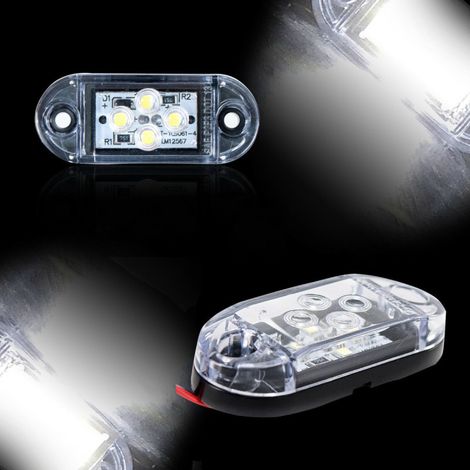 Feu de position / de gabarit blanc à LED, 4 diodes SMD - 24 V