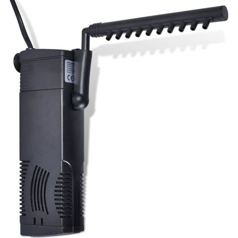Filtre d'aquarium, pompe de filtre d'aquarium pour filtration de l'eau, 8 W, 600 l/h, avec charbon actif, adapté aux aquariums, aquariums (1/5)