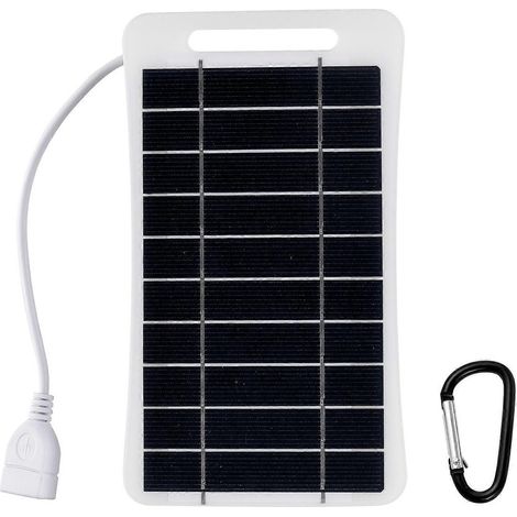 5V/2W kleines Solarpanel mit USB-Anschluss, DIY-Solarzelle aus monokristallinem Silizium, wasserdicht, tragbar, Camping