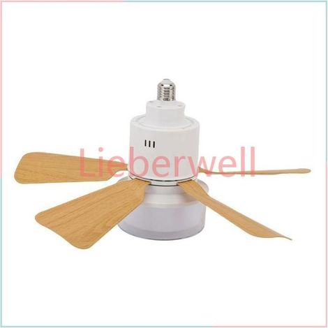 E27 Socket Cocosity Ceiling Fan with Remote Control, Small Ceiling Fan with Decorative Halogen Light, 2-in-1 Fan and LED Light (1/5)