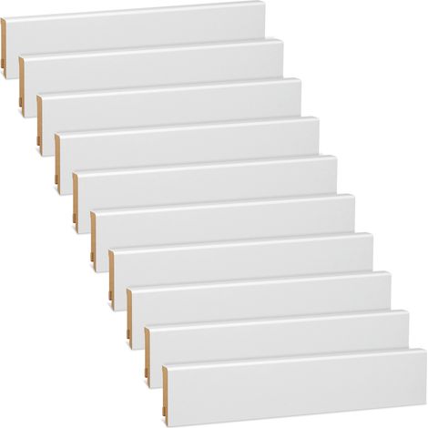 Plinthe MDF blanche 2400x16x58 mm (10 pièces)
