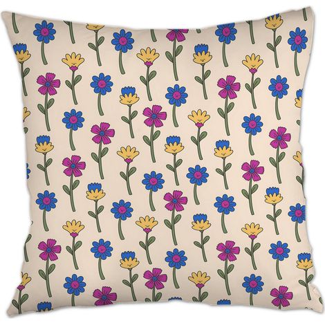 Housse de coussin carréemaison douce confortable pour salon chambre à coucher (1/5)