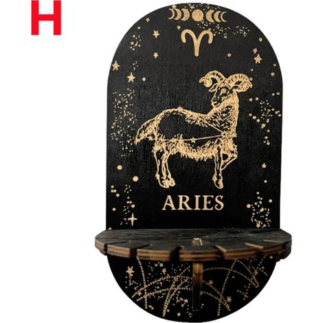 (H) Étagère murale décorative en bois et cristal, support flottant, style bohème, décoration murale suspendue (1/5)