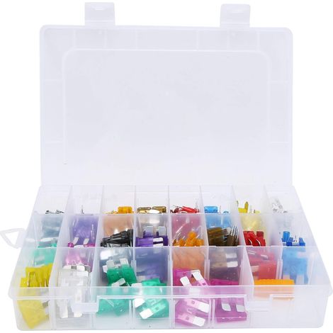 220 Pièces Kit Fusible Voiture Assortiment Fusibles Lame Boite Securite Isolation Automobile Pour Fusibles Moyens Et Petits (1/5)
