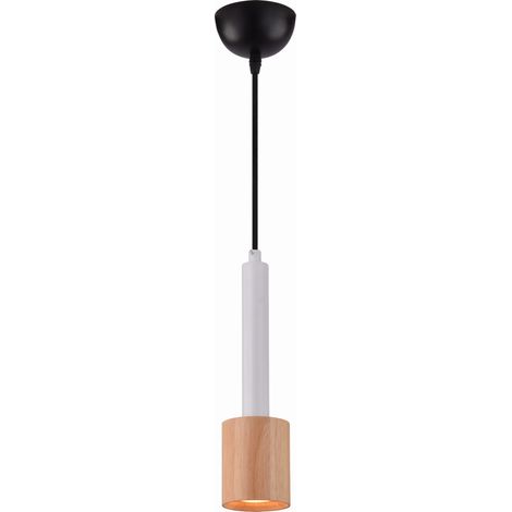 Suspension Candellux Tantal bois clair noir GU10 Ø7cm (1/2)