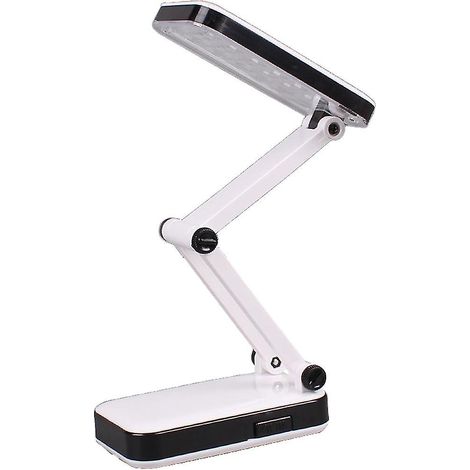 Faltbare, wiederaufladbare Schreibtischlampe mit Augenschutz für Studentenwohnheime-white