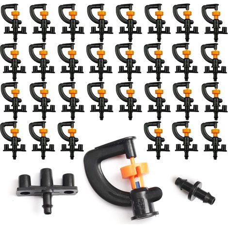 JSSEVN-Sprinkler-Bewässerungskopf, Sprühdüse für Rasen, Mini-Rotationssprinkler, Refraktions-Mikrosprinkler Typ G, 30 Stück (1/5)
