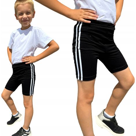 Short de sport garçon, short de cyclisme, rayures noires, PL 158 (1/3)