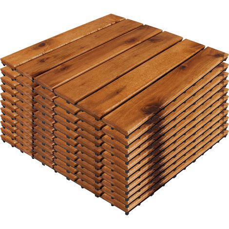 11 Stück Akazien Holzfliese-DAF1000-11 (1/4)