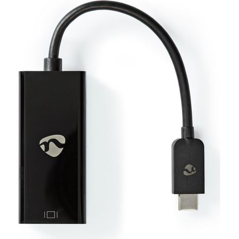 Usb c adapter usb 32 gen 1 usb c stecker mini displayport buchse 8k60hz 020 m rund vernickelt pvc schwarz plastiktute (1/4)