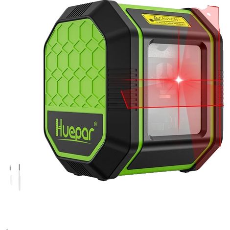 Niveau laser, faisceau vert, batterie Li-ion rechargeable, rouge (1/2)