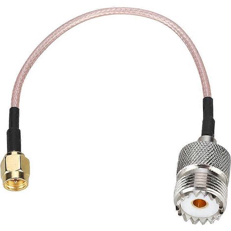 1 câble adaptateur SMA mâle vers UHF femelle pour antennes radio RF, longueur 15 cm (1/5)