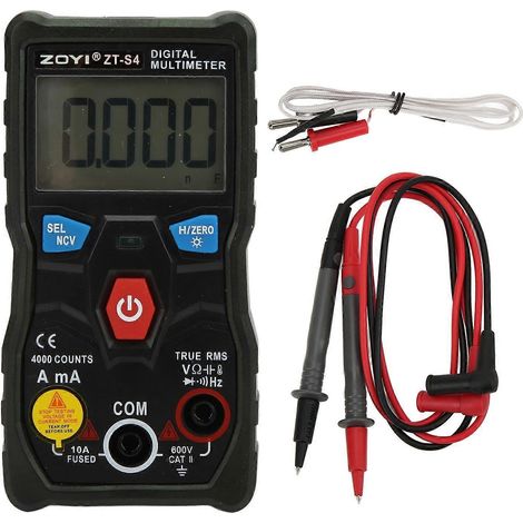 Multimètre numérique entièrement automatique ZTS4, multimètre de circuit, mesure de température de condensateur haute précision