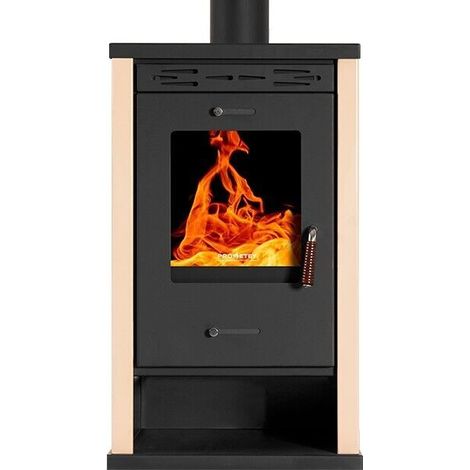 Poêle à Bois Prometey EKO 3 Dessus Métal Ivoire - 8.5kW (1/4)