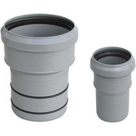 TRONCHETTO PP RIDUZIONE AL PVC VALSIR Diam. F 110 x M 100  lungh. 90