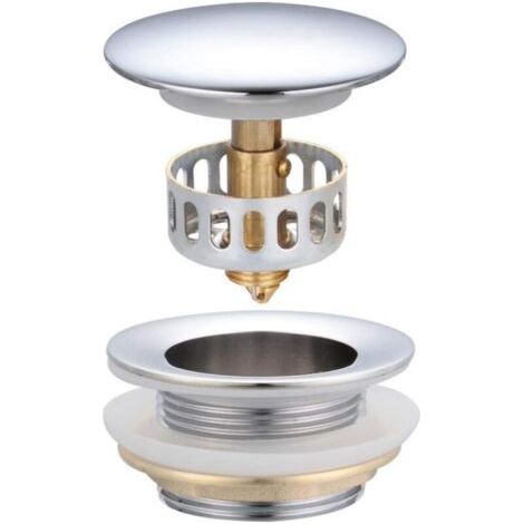 Bonde Lavabo Universel, Bouchon de Lavabo Pop-Up avec Joints pour Baignoire, Cuisine, lavabo (1/4)