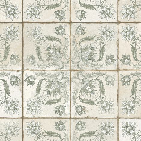 Carrelage Vintage Vert Leptis 45x45x0,95 cm Camoria - Sol et mur intérieur (vendu par carton de 1 m²) - RO'MA CARRELAGE (1/3)