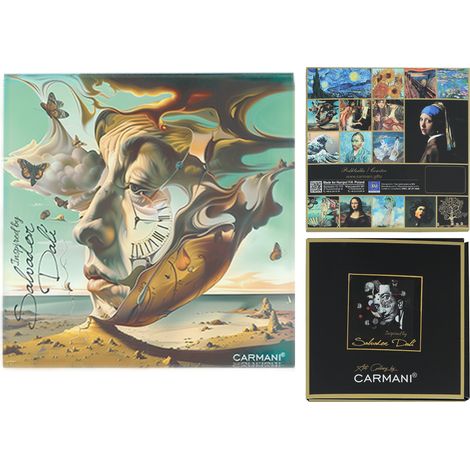 Mug en verre mat, style POD, inspiré des peintures de Salvador Dali, table d'art, cuisine, salon