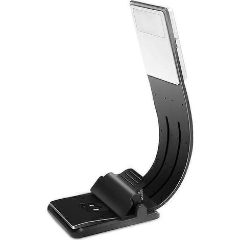 Promotion hivernale, Lampe de lecture avec pince, Lampe de lecture LED, 4 niveaux de luminosité réglables, Rechargeable par USB, Idéale pour les enfants et la nuit (1/5)