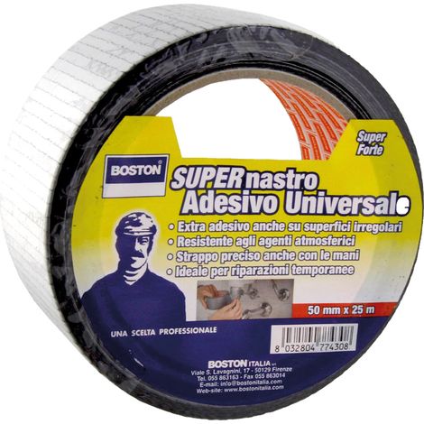 NASTRO TELATO UNIVERSALE mm. 50 x 5 mt - rosso- 12 pezzi  - BOSTON