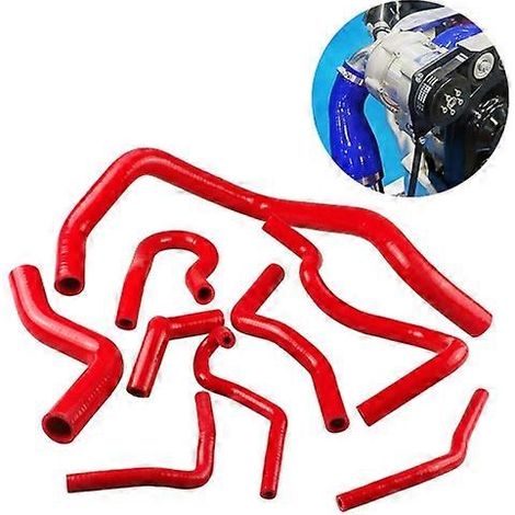 Kit de 9 durites de radiateur en silicone pour Honda Civic D15 D16 EG EK 1992-2000 (rouge) ( )