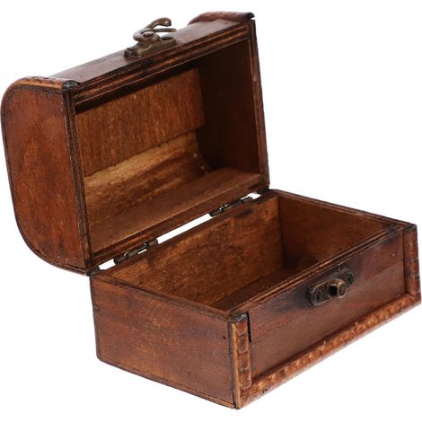 Boîte à Bijoux Rétro En Bois Classique Coffret à Bijoux Vintage Serrure Portable Pour Rangement De Colliers Bagues Boucles D'oreilles Style Ancien Décoration Et Présent (1/5)