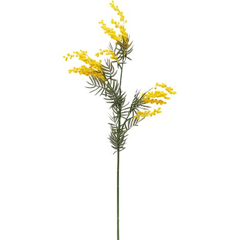 Bouquet artificiel à 3 branches texture douce pour accessoire photo, jaune pour la maison, la cuisine et le bureau (1/5)