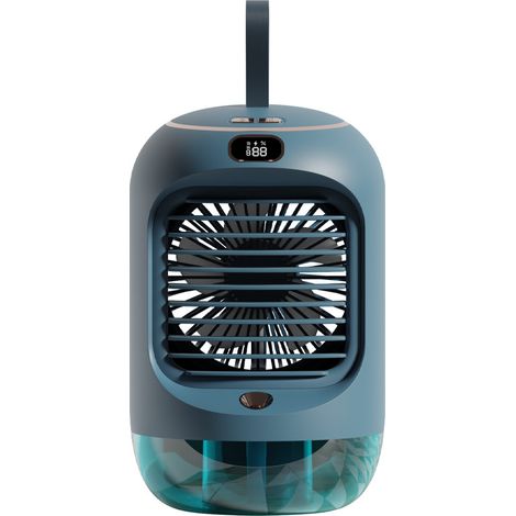 Mini climatiseur portable USB avec brumisation et oscillation automatique ventilateur de bureau silencieux et rafraichissant
