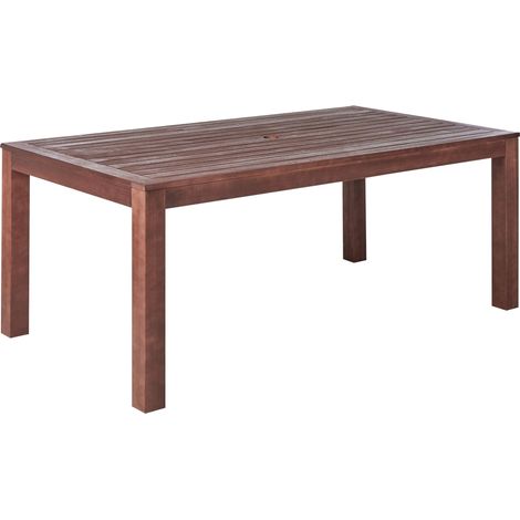 Gartentisch TUSCANIA 180 cm 100 cm Eukalyptusholz Dunkelbraun (1/5)
