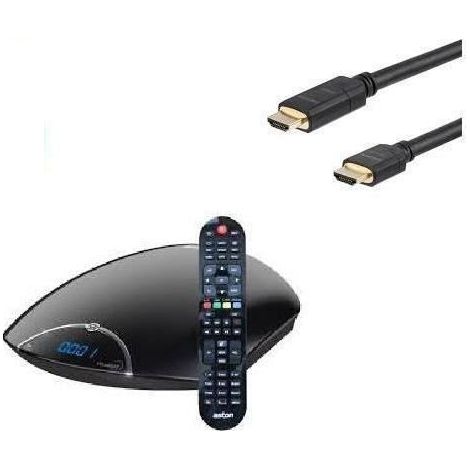 ASTON Récepteur TV satellite HD CONNECT + Câble HDMI HD ME