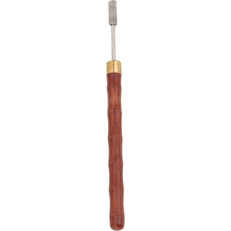 Rodillo para teñir cuero, mango de sándalo, cabezal de latón, pluma de aceite (roja) (1/5)