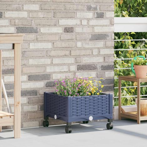 Teenpull – Gartenpflanzer mit Rädern Blaugrau 40 x 40 x 33 cm PP (1/5)