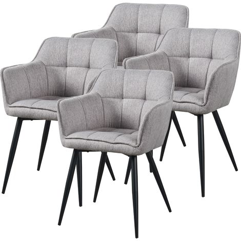 Esszimmerstuhl 4er Set Birmingham Grau [en.casa] (1/5)