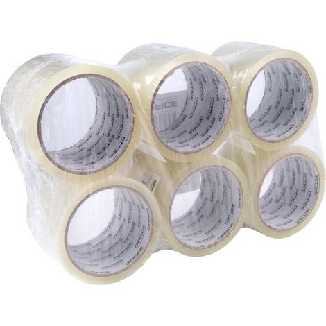 Nastro adesivo trasparente per imballaggio 72 mm x 60 iarde (6 pezzi)
