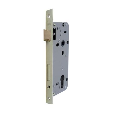SERRATURA LEGNO INFILARE 52X YALE B.Q OTTONATO F.MM 22 F.SAGOM M2+SCR+Q8 E.MM 40