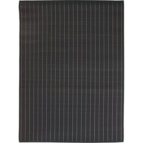 BALI CHIC - Tapis en bambou avec ganse noir 60x90 (1/3)