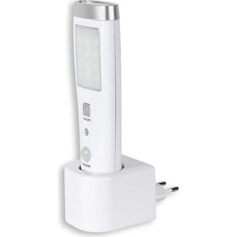 Lampe torche à détecteur de présence 60°, 15 LED, rechargeable, 3,7 V, 15 cm, blanc – DELKEVIC (1/4)