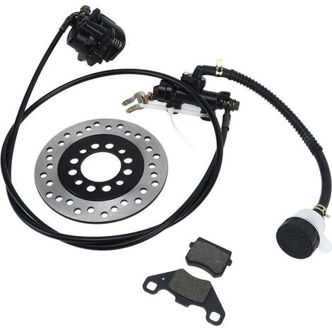 Kit de Frein à Disque, Plaquette de Frein et Disque Rotor pour Dirt Bike Quad ATV Go Kart 50cc 110cc 125cc 150cc 200cc 250cc (1/4)